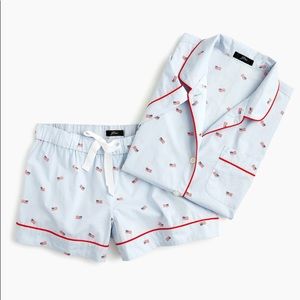 NWT J Crew Flag Short PJ Set